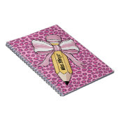 personalisierter Stift mit rosa und weißem Bug Notizblock (Rechte Seite)