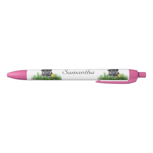 Personalisierter Stift Schäferhunds Ostern (Unterseite)