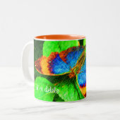 Personalisierter Stift Zweifarbige Tasse (Vorderseite Links)