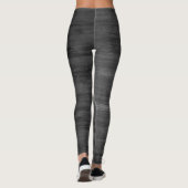 Personalisierter Stil - Grau Texturiert & Chic Pin Leggings (Rückseite)