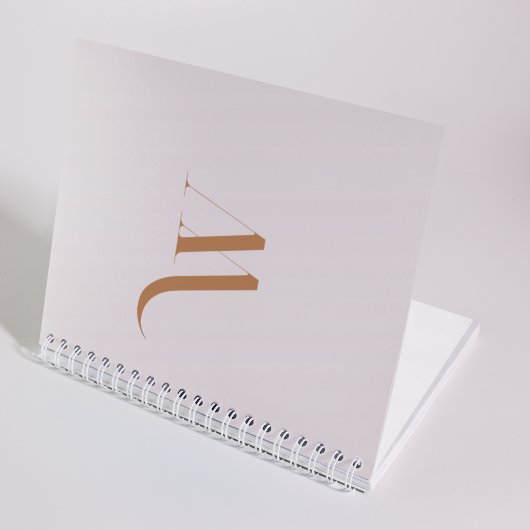 Personalisierter Stilname Beige & Brown Notizblock