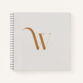 Personalisierter Stilname Beige & Brown Notizblock (Vorderseite)