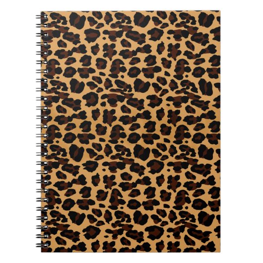 Personalisierter stilvoller Chic-Tierleopard-Druck Notizblock (Vorderseite)