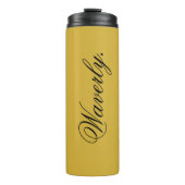 Personalisierter stilvoller M-Gold-Thermal-Trinkbe Thermosbecher (Vorderseite)