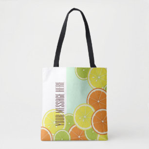 Personalisierter stilvoller moderner bunter Zitrus Tasche