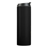 Personalisierter stilvoller schwarzer Thermatrinkb Thermosbecher (Nach links gedreht)