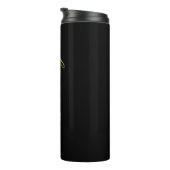 Personalisierter stilvoller schwarzer Thermatrinkb Thermosbecher (Nach rechts gedreht)
