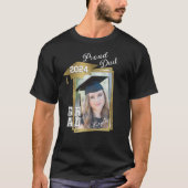 Personalisierter, stolzer Vater von 2024 Grad T-Shirt (Vorderseite)