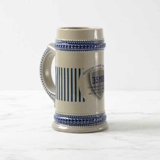 Personalisierter Strafverfolgungsschild Bierglas (Vorderseite Links)