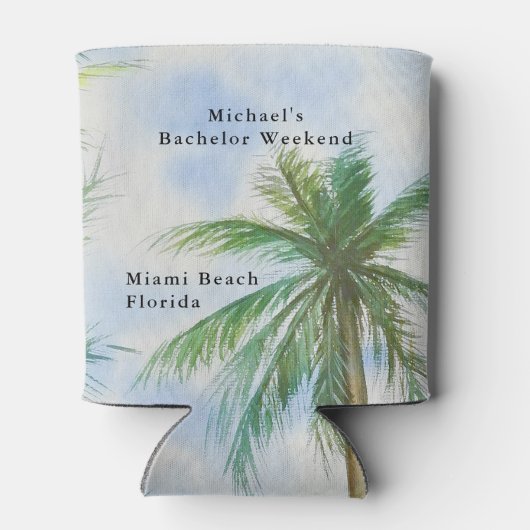 Personalisierter Strand | Bachelor Weekend Dosenkühler (Rückseite)
