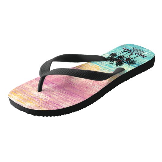 Personalisierter Strand Badesandalen (Schrägansicht)