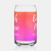 Personalisierter Strand Bitte Orange Pink Ombre Dosenglas (Links)
