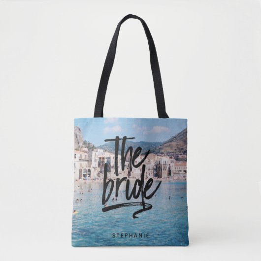 Personalisierter Strand Die Bridge Tote Tag Tasche (Vorderseite)