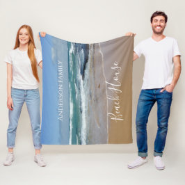 Personalisierter Strand Fleecedecke