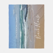 Personalisierter Strand Fleecedecke (Vorderseite)