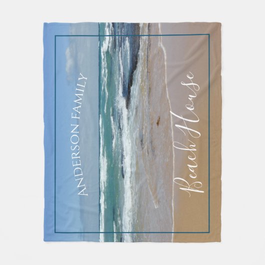 Personalisierter Strand Fleecedecke (Vorderseite)