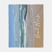 Personalisierter Strand Fleecedecke (Vorderseite)