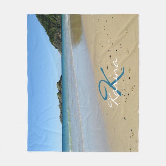 Personalisierter Strand Fleecedecke (Vorderseite)