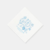 personalisierter Strand Junggesellinnenabschied Lo Serviette (Ecke)