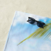 Personalisierter Strand mit Hibiskus Strandtuch (Beispiel)