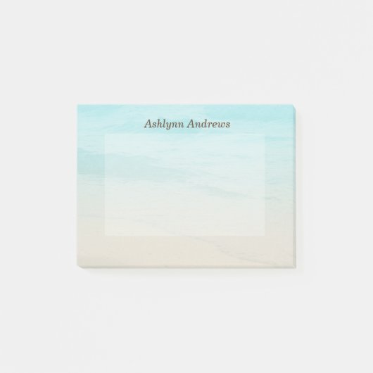 Personalisierter Strand Post-it Klebezettel (Vorderseite)