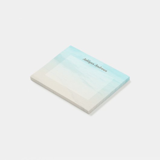 Personalisierter Strand Post-it Klebezettel (angewinkelt)