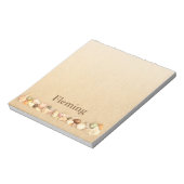 Personalisierter Strand Sand mit Seashells Notizblock (Rotiert)
