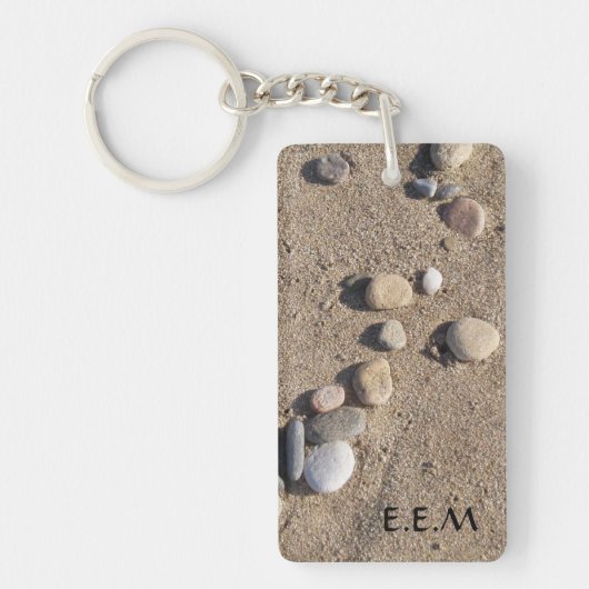 Personalisierter Strand-Schlüsselanhänger Schlüsselanhänger (Vorderseite)