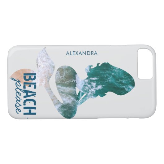 Personalisierter Strand zitieren bitte die lustige Case-Mate iPhone Hülle (Rückseite (Horizontal))