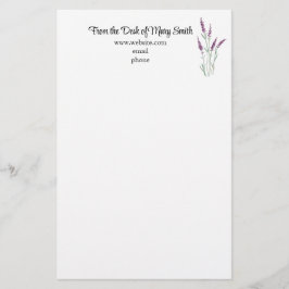 Personalisierter Strandlavender Briefpapier