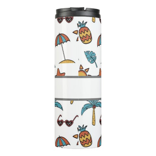 Personalisierter Strandtrinker Thermosbecher (Rückseite)