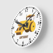 Personalisierter Straßenrollentzug Runde Wanduhr (Winkel)