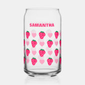 Personalisierter Strawberry & Hearts Mama Mutterta Dosenglas (Rückseite)