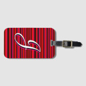Personalisierter Streifen Gepäckanhänger (Vorderseite (Horizontal))