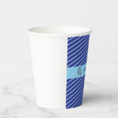 Personalisierter Streifen Pappbecher (Rechts)