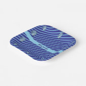 Personalisierter Streifen Pappteller (Gewinkelt)