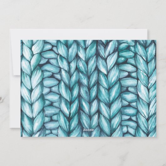 Personalisierter Strick Feiertagskarte (Rückseite)