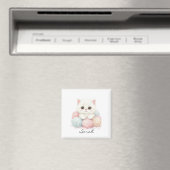 Personalisierter Strick-Kätzchen-Magnet Magnet (In Situ (Geschirrspüler))