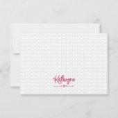 Personalisierter Strick Stitch-Karte (Hot Pink) Mitteilungskarte (Vorderseite)