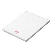 Personalisierter Strick Stitch Notepad in Pink Notizblock (Rotiert)