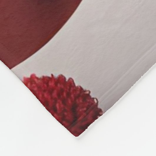 Personalisierter Strickschneemann Fleecedecke (Ecke)