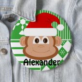 Personalisierter Strumpf des Weihnachtsmannes Button (Beispiel)