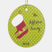 Personalisierter Strumpf Keramik Ornament (Links)