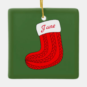 Personalisierter Strumpf Keramikornament