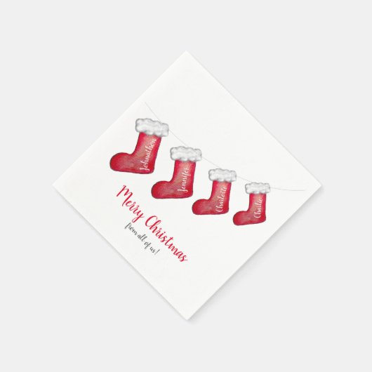 Personalisierter Strumpf Serviette (Ecke)