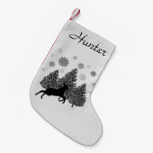 Personalisierter Strumpf Wildtiere Schnee Natur  Kleiner Weihnachtsstrumpf (Vorderansicht (hängend))