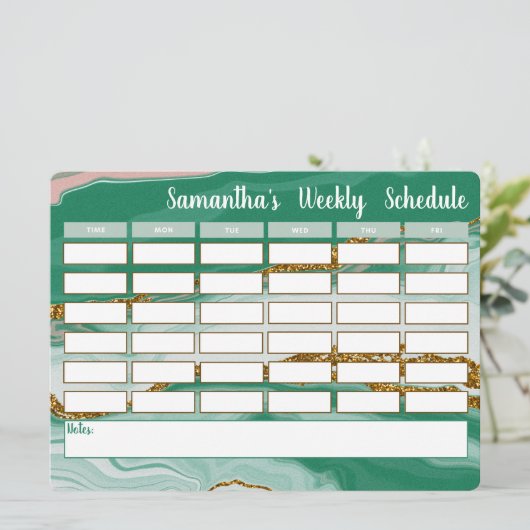 Personalisierter Stundenplan (Stehend Vorderseite)