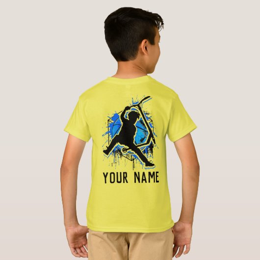 Personalisierter Stuntscooter-T - Shirt - Kickscoo (Schwarz voll)