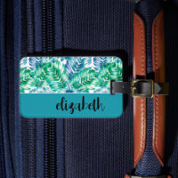 Personalisierter, stylischer Tropical Luggage Tag