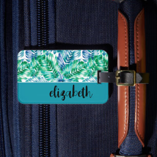 Personalisierter, stylischer Tropical Luggage Tag Gepäckanhänger